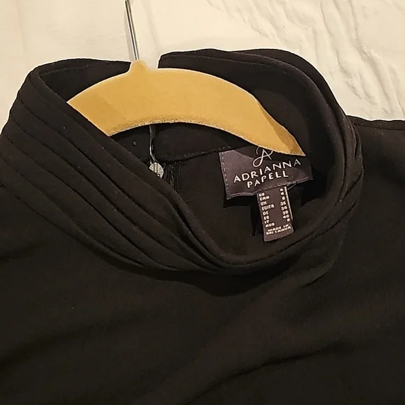 Adrianna Papell Little Black Dress, Long Sleeves, NWT, Size 4 - Picture 4 of 5